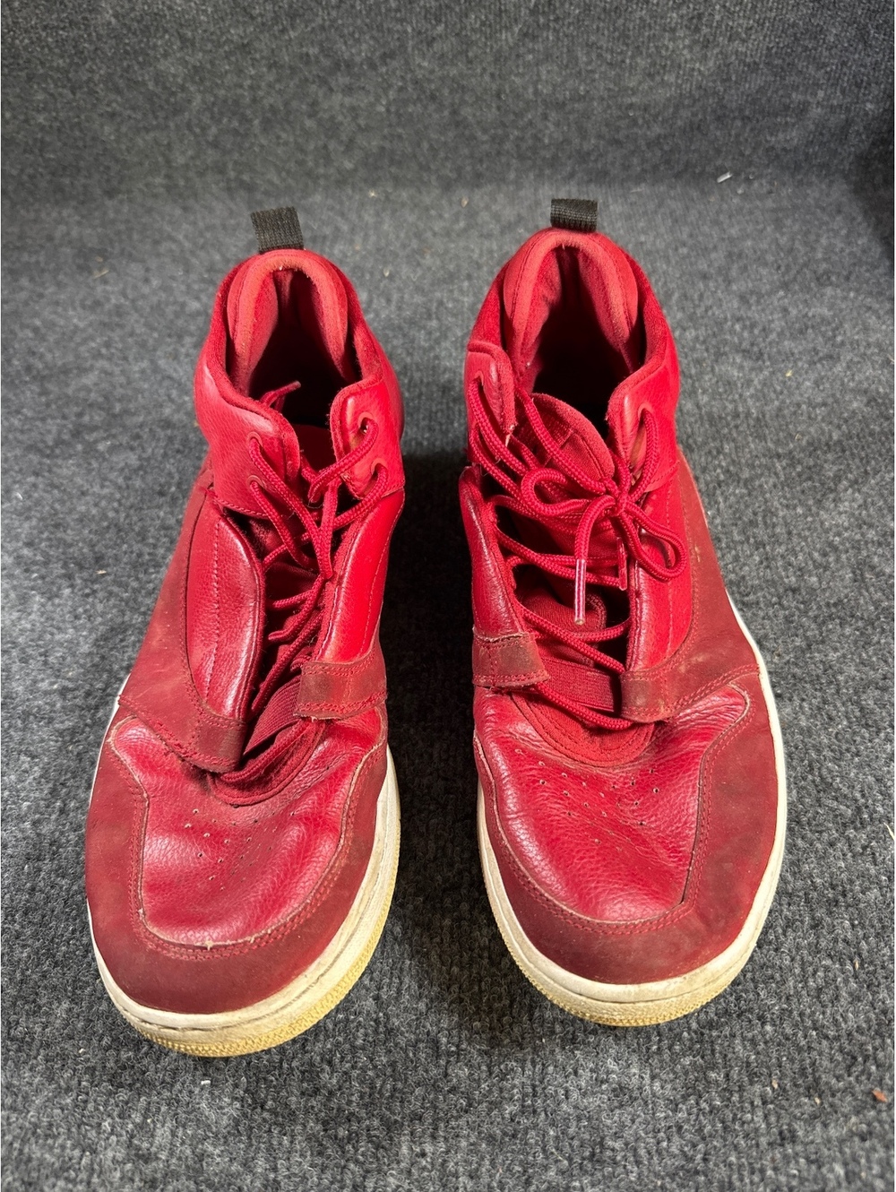 Nike Air Jordan Mens 10.5 Red High Top Basketball Shoes Sneakers Used